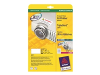 Avery TripleBond Labels L6140 - Permanet adhesiv - hvit - 25.4 x 45.7 mm 800 etikett(er) (20 ark x 40) merkelapper