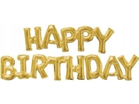 Happy Birthday gold foil balloon