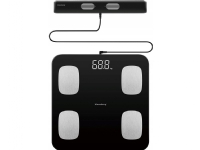 BADEROMSVEKT MED MÅLING AV FETTVEV OG KROPPSKOMPOSISJON, SMART, BT, KLAUSBERG KB-7852 SORT