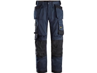 SNICKERS WORKWEAR 6251 AllroundWork Stretch arbejdsbuks+ med loose fit og hylsterlommer, navy/sort, størrelse 52