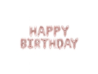 Folieballon Happy Birthday, rose gold