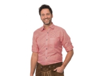 Rød og hvid ternet tyrolerskjorte