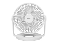 Savio AD-01 WHITE, Bladlös fläkt för hushållsbruk, Vit, Bord, Akrylnitrilbutadienstyren (ABS), Polypropylen (PP), 36 dB, Knappar