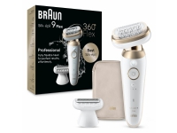 Braun Silk-épil 9 9-041, Silver, 40 tweezers, MicroGrip, Battery, 100 - 240 V, 50/60 Hz