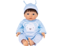 TINY TREASURES - Blue Bear Doll  Brown Hair (30543)