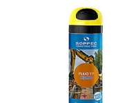 Soppec mærkespray gul 500ml - TP Fluo Hydro, vandbaseret & 20% mindre miljøpåvirkning