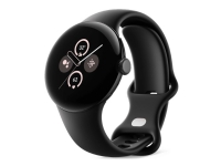 Google Pixel Watch 2 - Mattsvart aluminium - smartklokke med aktivt bånd - fluorelastomer - obsidian - båndbredde: S/L - 32 GB - Bluetooth, Wi-Fi, NFC, LTE - 4G - 31 g