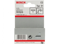Bosch 2609200201, Pakke med stifter, 8 mm, Festing, 1 cm, 1000 stifter, Rustfritt stål