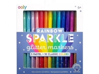 Rainbow Sparkle glittermarkører 15stk