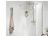 Vetro 50 CM Brusevæg - 6 mm Klart Hærdet Glas, EasyClean