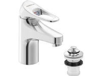 FMM - MORA FM Mattsson 9000XE håndvaskarmatur med koldstart funktion, prop bundventil samt 3/8 fleksible tilslutningsslanger