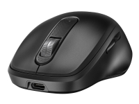 HP 515 - Mus - full størrelse, ultra-rask oppladbar - 5 knapper - trådløs - 2.4 GHz - USB trådløs mottaker - svart