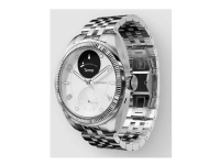 Withings ScanWatch Nova - Brilliant Edition - 39 mm - rustfritt stål - hybridsmartur med bånd - metall - display 0.63 - grayscale - Bluetooth LE, Wi-Fi - 42 g - titangrå