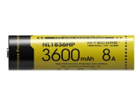 Nitecore BATTERI RECH. LI-ION 3.6V/NL1836HP(3600MAH), 3600 mAh, 12,96 Wh, Lithium-Ion (Li-Ion), 3,6 V, 1 stk