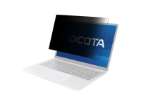 DICOTA - Personvernfilter for skjerm - universell - 2-veis - avtakbar - skinne-montert - 17.3 - svart