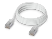 Ubiquiti UniFi - Koblingskabel - RJ-45 (hann) til RJ-45 (hann) - 2 m - 3 mm - skjermet - CAT 6a - med støvel, innendørs - hvit