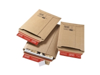 Papkonvolut ColomPac, B5, 185 x 270 x 50 mm, brun, pakke a 20 stk. Papir & Emballasje - Konvolutter og poser - Fraktposer
