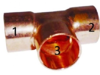 K65 T-stykke - Lodde, 130 bar, 5/8""' x 5/8"'"' x 1/2"'"''