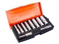 BAHCO socket set 1/4 lang 10 pieces 4-13mm