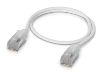Ubiquiti UniFi - Koblingskabel - RJ-45 (hann) til RJ-45 (hann) - 30 cm - 3 mm - skjermet - CAT 6a - med støvel, innendørs - hvit