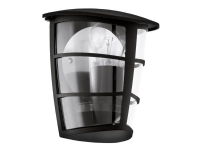 Eglo Aloria - Vegglampe - 1 sokkel - E27 - svart, blank