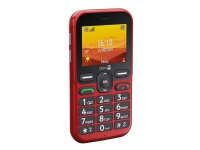 DORO Leva L11 – 4G funktionstelefon – RAM 64 MB / Intern hukommelse 128 MB – microSD slot – LCD display (TFT) – 320 x 240 pixels (60 Hz) – rear camera 2 MP – rød