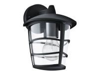 Eglo Aloria - Vegglampe - 1 sokkel - E27 - svart, blank