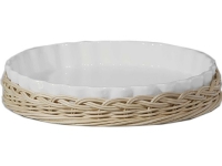 NPC Poland La Porcellana Bianca Midollino Flettet kurv til tærtefad 25 cm