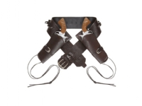 Dobbelt revolverhylster, brun