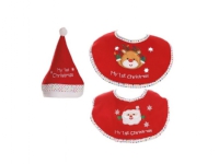 Baby julesæt, hue og hagesmæk