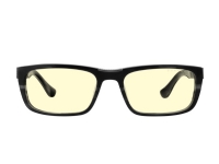 Gunnar Optiks TAH-09525, Unisex, Rektangel, Klassisk, Sort, Acetat, Aluminium-magnesium-legering, Rav