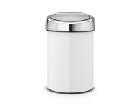 Brabantia Touch Bin (for vegg) plastinnerbøtte 3 L Hvit