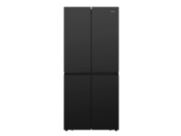 Hisense RQ563N4GB1, Frittstående, Fransk Dør, Sort, Glass, 454 l, SN-T