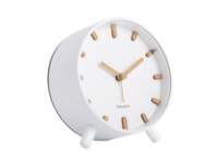 Karlsson Grace, Quartz vekkerklokke, Rund, Hvit, 12 timers, Analog, Batteri