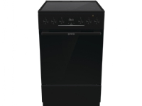 Gorenje GECS5C70BPA, Frittstående komfyr, Sort, Knapper, Rotasjon, Keramisk, 4 zone(s), Glass-keramikk
