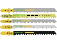 Festool 204275, Stikksagblad, Sponplate, Kryssfiner, Tre, Høy-Hastighets Stål (HHS), Sort, Grå, Gult, 3 cm, 7,5 cm