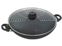 Wok 36 Cm M/låg Og Rist, Induksjon