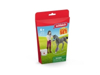 Schleich Pocket Set Mrs. Kramer with foal