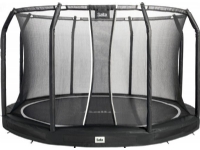 Trampoline Premium Ground, Fitness Device (Black, Round, 396 Cm, Incl. Safety Net)