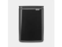 Brabantia Bo Waste Bin, 4 l, Rektangulær, Stål, Sort, Stål, Manuell