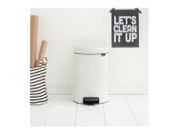 Brabantia newIcon - Søppelbøtte - flipp-lokk - 12 L - fotpedal - hvit