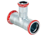 Geberit Mapress forzinket T-stykke reduceret t/varmeanlæg, 35 x 15 x 35 mm