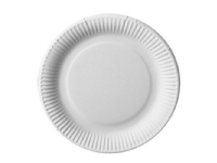 Papstar 11181, Plade, Rund, Pap, Hvid, Monokromatisk, 100 stk