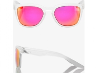 100%Okulary Hudson Matte Translucent Crystal Clear Purple Multilayer Mirror Lens