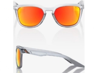 100%Okulary Hudson Soft Tact Translucent Crystal Grey HiPER Red Multilayer Mirror Lens