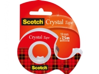 3M Scotch Crystal - dispenser with office tape - 19 mm x 7.5 m - clear tape