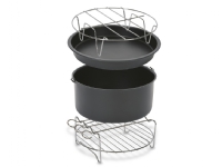 Tefal Easy Fry XXL XA113010, Tilbehørssæt, Tefal, EY701D, EY8018, EY801D, Sort, Krom, Kasse, 199 mm