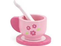 Viga Te- og kaffeservering, rosa blomster (44543)
