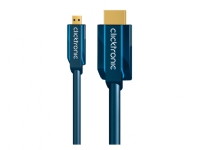 ClickTronic 2m Micro-HDMI Adapter, 2 m, HDMI Type D (Mikro), HDMI Type A (Standard), 10,2 Gbit/s, Blå PC tilbehør - Kabler og adaptere - Videokabler og adaptere