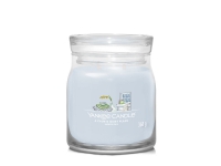 Yankee Candle A Calm & Quiet Place, Rund, Grå, Rav, Sedertre, Jasmine, Mandarin, Musc Parfyme , menn, Patchouli, Sandaltre, 50 timer, 1 stykker